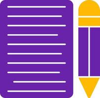 Copywriter Glyph Two Color Icon vector