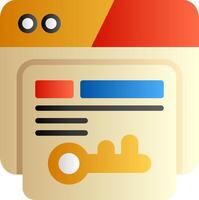 Keyword Stuffing Flat Gradient Icon vector
