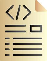 Header Code Flat Gradient Icon vector
