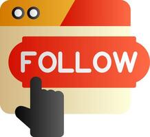 Do Follow Flat Gradient Icon vector
