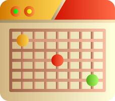 Heatmap Flat Gradient Icon vector