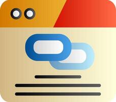Hyperlink Flat Gradient Icon vector