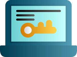 Keyword Stemming Flat Gradient Icon vector