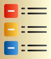 Index Flat Gradient Icon vector