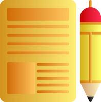 Blogger Flat Gradient Icon vector