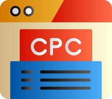 Cpc Flat Gradient Icon vector