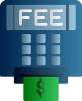 Atm Fees Flat Gradient Icon vector