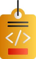Meta Tags Flat Gradient Icon vector