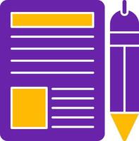 Blogger Glyph Two Color Icon vector