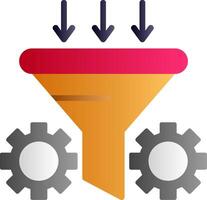 Conversion Rate Optimizer Flat Gradient Icon vector