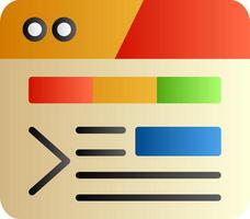 Meta Description Flat Gradient Icon vector