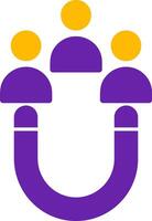 Customer Acquisition Glyph Two Color Icon vector