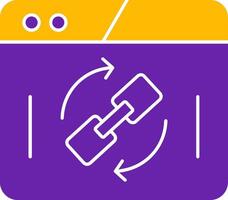 Backlink Glyph Two Color Icon vector