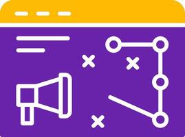 Digital Strategy Glyph Two Color Icon vector
