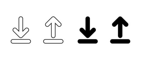 Download and upload icon in generic style. Downloading and uploading sign symbol vector