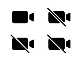 call icon set in generic style. Camera UI concept vector