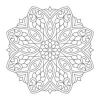 mandala relaxation patterns unique design with coloring book, file vector
