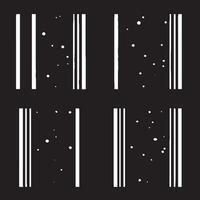 Four vertical lines with white dots on a black background vector