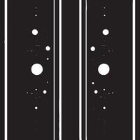 A black and white poster with a white line and dots vector