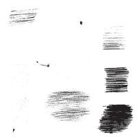 A set of black and white brush strokes vector