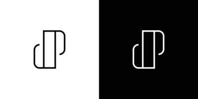 Modern and Unique DP logo design vector