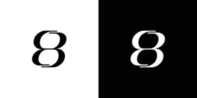 Modern and unique 8 logo design vector