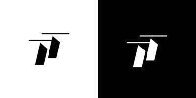 Modern and unique TT logo design vector