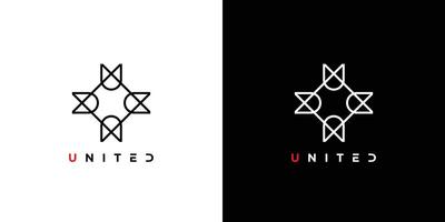 Unique and modern United logo design vector