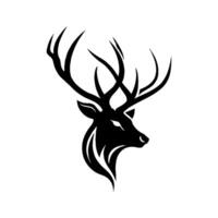 illustration of a deer head facing sideways with a white background vector