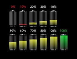 battery filling on a black background. Conceptual background for filling a glass battery vector