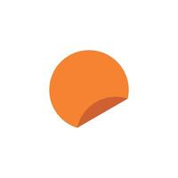 Blank Circle Sticker in Flat Style Template Design vector