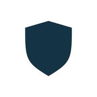 Black Simple Blank Shield Template Logo Design vector
