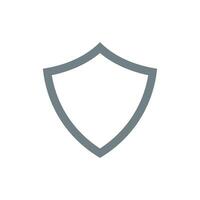 Outline Blank Shield Template Logo Design vector