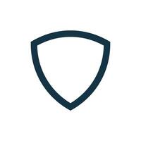 Outline Shield Template Logo Design vector
