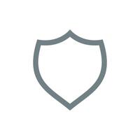 Grey Color Line Shield Template Logo Design vector