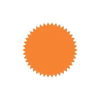 Stamp Blank Sticker Ribbons in Flat Style Template Design vector