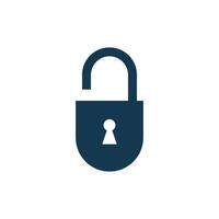 Simple Keyhole Padlock Icon Template Logo Design vector