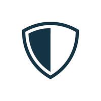 Half Color Blank Shield Template Logo Design vector