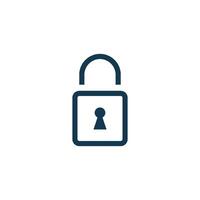 Simple Keyhole Line Shape Padlock Icon Template Illustration Design vector