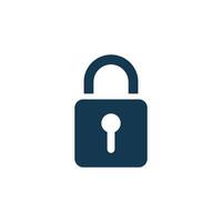 Simple Keyhole Opened Padlock Icon Template Illustration Design vector