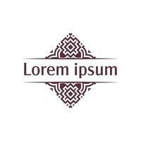 Intricate Floral Design with Diamond Center Suitable for upscale invitations vector