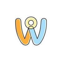 Illustration of a Hand Drawing the Letters W and O vector