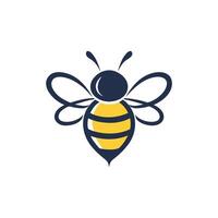 a bee logo that is simple and unique and cheerful vector