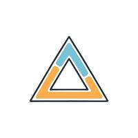 Illustration of abstract triangle logo vector