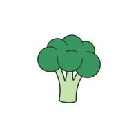 Illustration of a bright and dark green broccoli vector