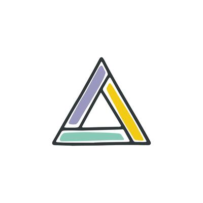 Illustration of abstract triangle logo