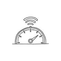 simple illustration of speed meter of wifi speed vector