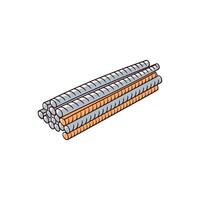 Doodle of a constructed reinforced rebar vector