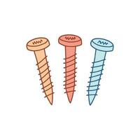 Doodle of a galvanized screws vector