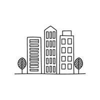 Illustration Doodle of an architectural model with tiny trees and buildings vector